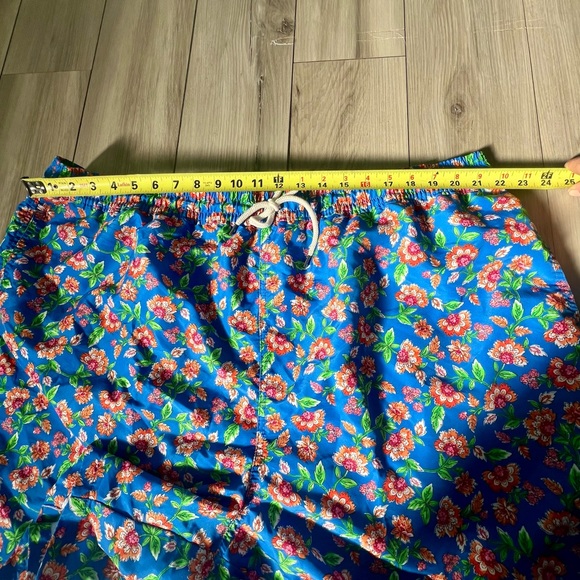 Polo Ralph Lauren Blue Floral Pattern Traveler Swim Trunks men’s 4XB - Picture 6 of 10